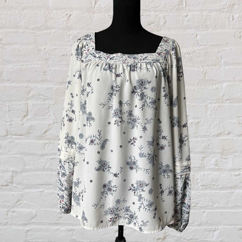LC Loren Conrad Paisley Floral Women's Top XL